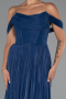 Partykleid Lang Chiffon Marineblau ABU5283