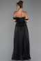 Partykleid Lang Chiffon Schwarz ABU5283