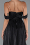 Partykleid Lang Chiffon Schwarz ABU5283