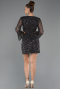 Partykleid Kurz Schuppig Schwarz ABK2438