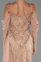 Abendkleid Lang Perlenbesetzt Gold ABU5316