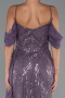 Abendkleid Lang Perlenbesetzt Lavendel ABU5316