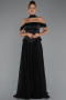 Abendkleid Lang Chiffon Schwarz ABU5327
