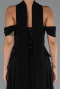 Abendkleid Lang Chiffon Schwarz ABU5327