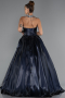 Abendkleid Lang Satin Marineblau ABU5324