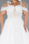 Brautkleid in Großen Größen Lang Weiß ABG052
