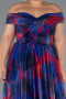 Abendkleid in Übergröße Lang Marineblau ABU5263