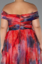 Abendkleid in Übergröße Lang Orange ABU5263