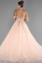 Designer Abendkleid Lang Lachs ABU5342