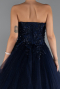 Designer Verlobungskleid Lang Marineblau ABU5344