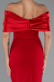 Standesamtkleid Lang Rot ABU5352