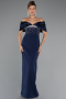 Standesamtkleid Lang Marineblau ABU5352