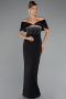 Standesamtkleid Lang Schwarz ABU5352