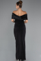 Standesamtkleid Lang Schwarz ABU5352