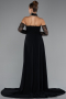 Standesamtkleid Lang Schwarz ABU5355