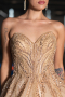 Designer Abendkleid Lang Gold ABU5343