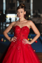 Designer Verlobungskleid Lang Rot ABU5341