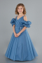 Abendkleid für Kinder Lang Indigo ABU4827
