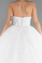 Brautkleid in Großen Größen Lang Spitze Weiß ABG166