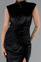 Abendkleid Lang Samt Schwarz ABU5373