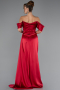 Weinrot Abendkleid Satin Lang ABU2661