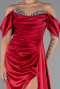 Weinrot Abendkleid Satin Lang ABU2661