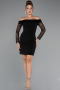 Partykleid Kurz Schwarz ABK2455