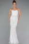 Abendkleid Lang Weiß ABU4517