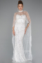 Abendkleid Lang Weiß ABU4517