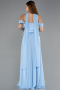 Eisblau Abendkleid Chiffon Lang ABU5327