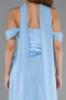 Eisblau Abendkleid Chiffon Lang ABU5327