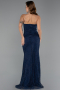 Abendkleid Lang Spitze Marineblau ABU5407