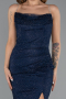 Abendkleid Lang Spitze Marineblau ABU5407