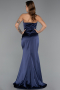 Abschlusskleid Lang Satin Marineblau ABU5417
