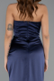 Abschlusskleid Lang Satin Marineblau ABU5417