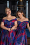 Abendkleid in Übergröße Lang Marineblau ABU5263