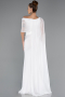 Standesamtkleid Lang Chiffon Weiß ABU5418
