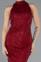 Weinrot Abendkleid Lang ABU4791