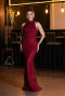 Weinrot Abendkleid Lang ABU4791