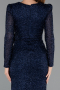 Partykleid Midi Perlenbesetzt Marineblau ABK2466