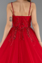 Verlobungskleid In Übergröße Lang Chiffon Rot ABU5469