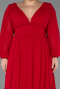 Kleider in Großen Größen Lang Chiffon Rot ABU1988