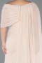 Abendgarderobe in Großen Größen Lang Chiffon Beige ABU5419
