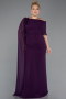 Abendgarderobe in Großen Größen Lang Chiffon Violette ABU5419