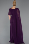 Abendgarderobe in Großen Größen Lang Chiffon Violette ABU5419