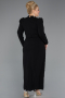 Hijab-Kleid İn Übergröße Lang Schwarz ABU5411