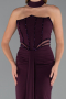 Abendkleid Lang Violett dunkel ABU5476
