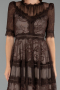 Braun Abendkleid Spitze Midi ABK1388