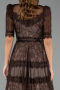Braun Abendkleid Spitze Midi ABK1388