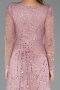 Partykleid Midi Perlenbesetzt Puder ABK2469